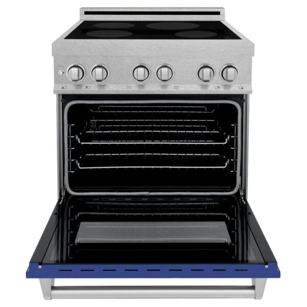 ZLINE 30 IN. 4.0 cu. ft. Induction Range in Fingerprint Resistant Stainless Steel with a 4 Element Stove, Electric Oven, and Blue Matte Door (RAINDS-BM-30) - Image 6