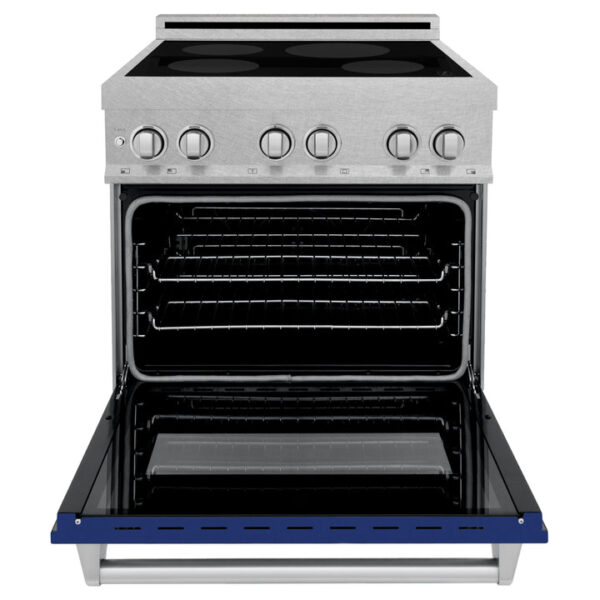 ZLINE 24 In. 2.8 cu. ft. Induction Range with a 3 Element Stove and Electric Oven in Stainless Steel with Blue Gloss Door(RAIND-BG-24) - Image 11