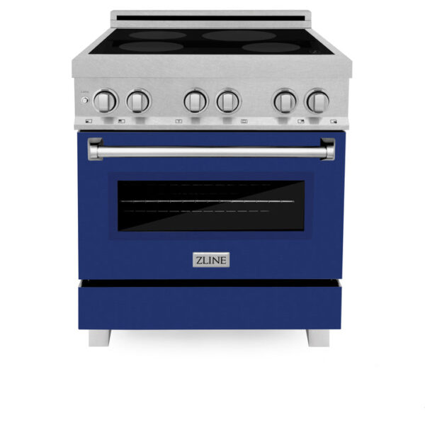 ZLINE 24 In. 2.8 cu. ft. Induction Range with a 3 Element Stove and Electric Oven in Stainless Steel with Blue Gloss Door(RAIND-BG-24) - Image 12