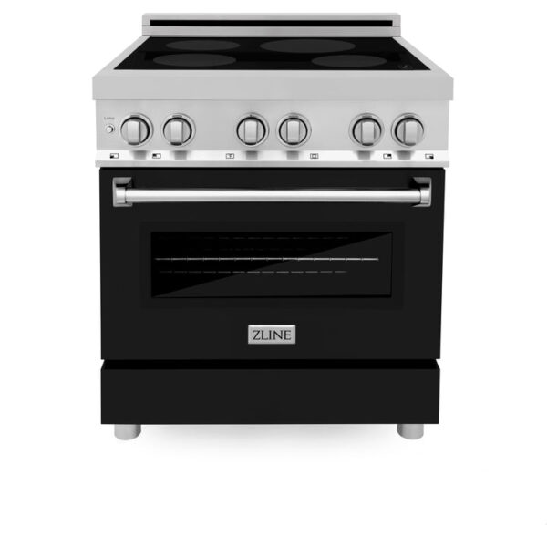 ZLINE 30 in. 4.0 cu. ft. Induction Range with a 4 Induction Element Stove and Electric Oven in Stainless Steel with Black Matte Door (RAIND-BLM-30) - Image 6