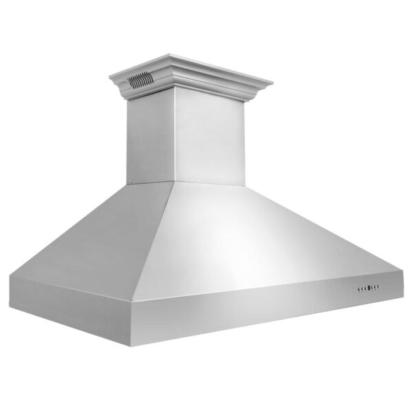 ZLINE Professional Wall Mount Range Hood in Stainless Steel with Built-in ZLINE CrownSound Bluetooth Speakers (697CRN-BT) - Image 2