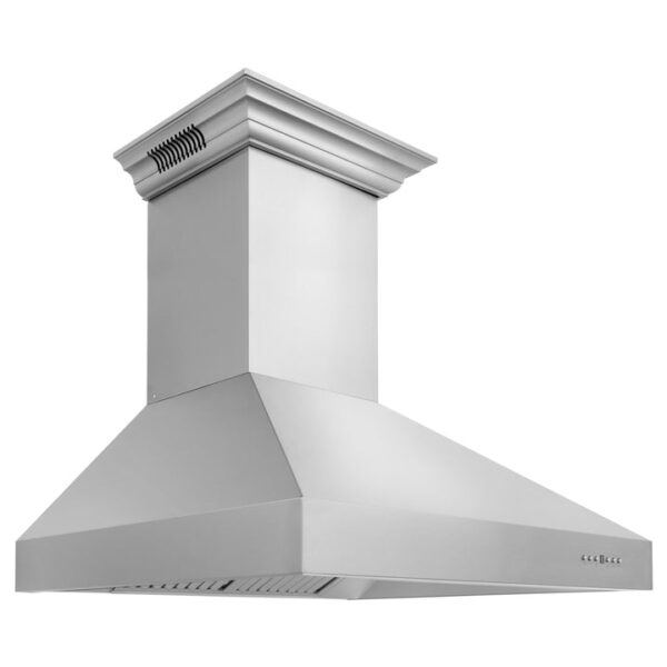 ZLINE Professional Wall Mount Range Hood in Stainless Steel with Built-in ZLINE CrownSound Bluetooth Speakers (697CRN-BT) - Image 7