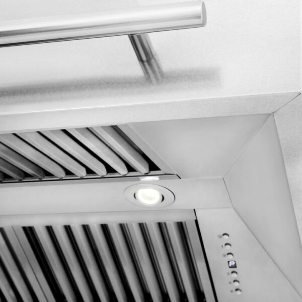 ZLINE 48 in. Fingerprint Resistant Stainless Steel Range Hood with Colored Shell Options (8654SNX-48) - Image 3