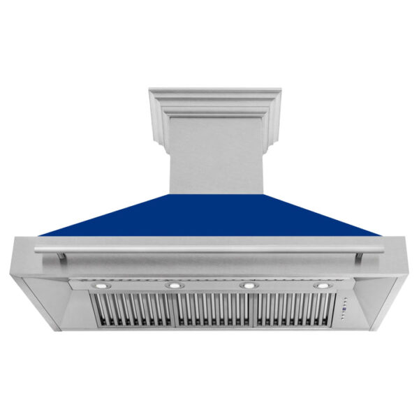 ZLINE 48 in. Fingerprint Resistant Stainless Steel Range Hood with Colored Shell Options (8654SNX-48) - Image 5