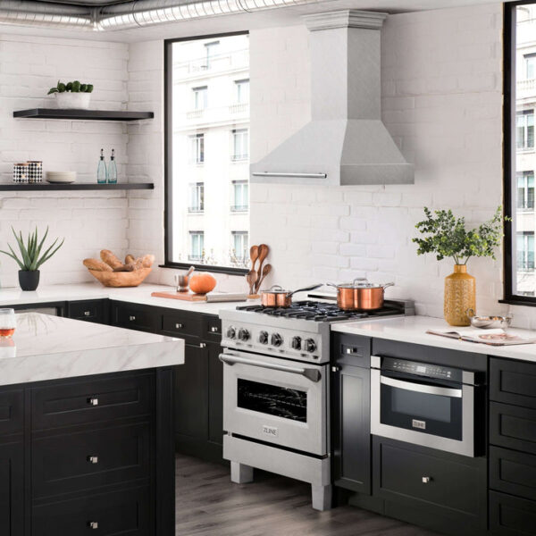 ZLINE 30 in. Fingerprint Resistant Stainless Steel Range Hood with Color Shell Options (8654SNX-30) - Image 7