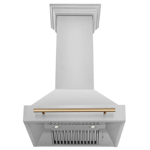 ZLINE 30 in. Autograph Edition Stainless Steel Range Hood with Stainless Steel Shell and Handle (8654STZ-30) - Image 3