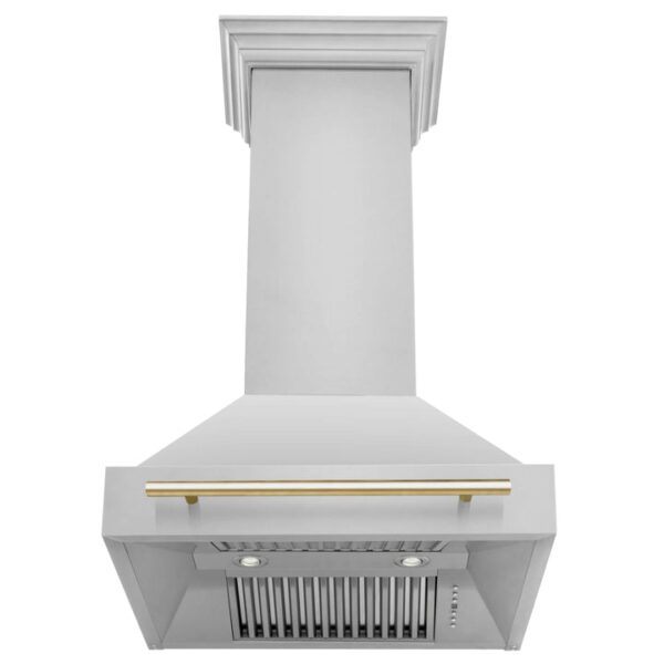 ZLINE 30 in. Autograph Edition Stainless Steel Range Hood with Stainless Steel Shell and Handle (8654STZ-30) - Image 7