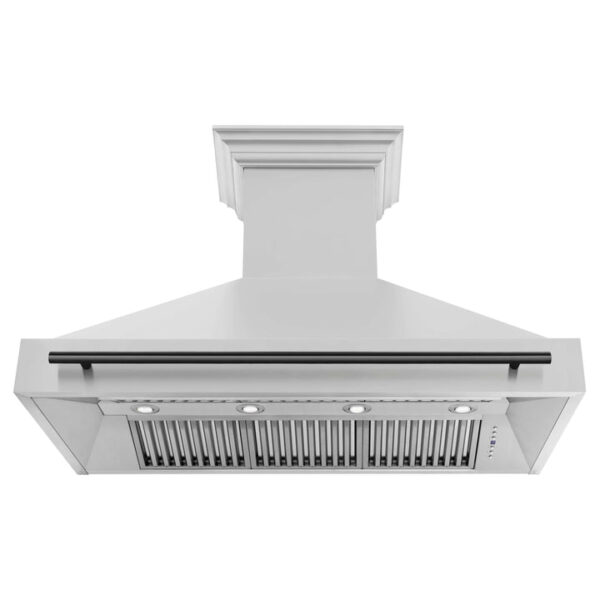 ZLINE 48 in. Autograph Edition Stainless Steel Range Hood with Stainless Steel Shell and Matte Black Handle (8654STZ-48-MB) - Image 6