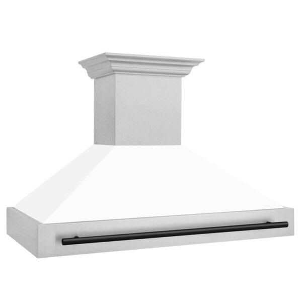 ZLINE 48 in. Autograph Edition Fingerprint Resistant Stainless Steel Range Hood with White Matte Shell and Accented Handle (8654SNZ-WM48) - Image 7