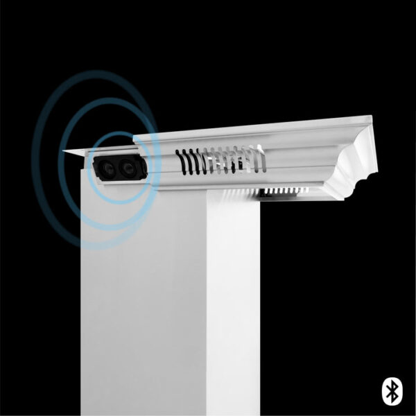 ZLINE Professional Wall Mount Range Hood in Stainless Steel with Built-in ZLINE CrownSound Bluetooth Speakers (697CRN-BT) - Image 9