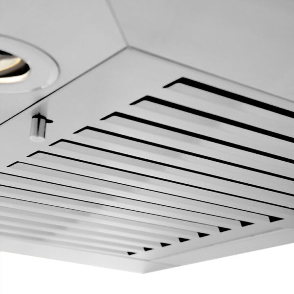 ZLINE Convertible Vent Wall Mount Range Hood in Stainless Steel with Crown Molding (KECRN) - Image 11