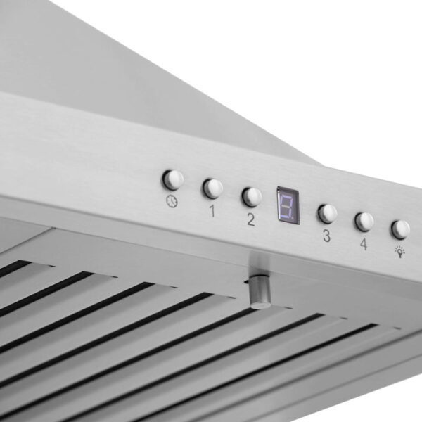 ZLINE Convertible Vent Wall Mount Range Hood in Stainless Steel with Crown Molding (KBCRN) - Image 4