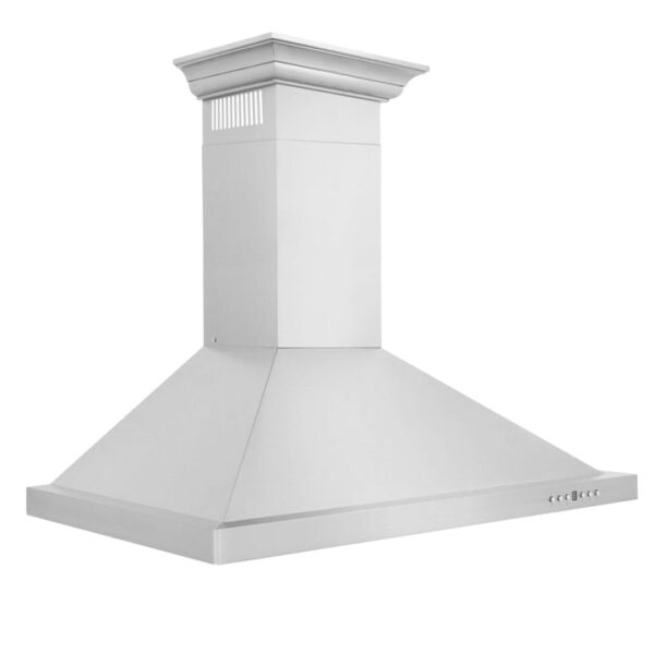ZLINE Convertible Vent Wall Mount Range Hood in Stainless Steel with Crown Molding (KBCRN) - Image 7