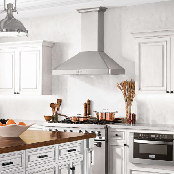 ZLINE 30 in. Wall Mount Range Hood in Stainless Steel with Built-in ZLINE CrownSound Bluetooth Speakers (KF2CRN-BT) - Image 5