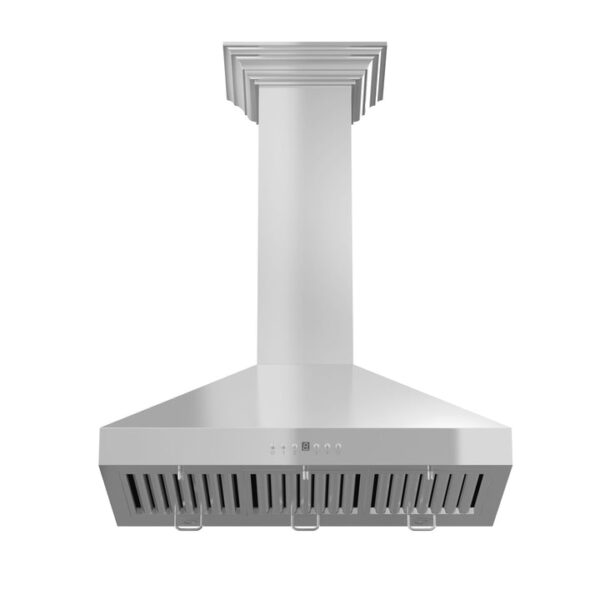 ZLINE Convertible Vent Wall Mount Range Hood in Stainless Steel with Crown Molding (KL3CRN) - Image 8