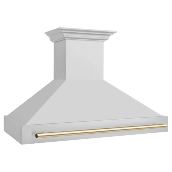 ZLINE 48 in. Autograph Edition Stainless Steel Range Hood with Stainless Steel Shell and Champagne Bronze Handle (8654STZ-48-CB) - Image 9