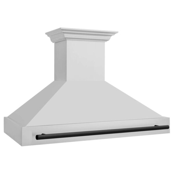 ZLINE 48 in. Autograph Edition Stainless Steel Range Hood with Stainless Steel Shell and Matte Black Handle (8654STZ-48-MB) - Image 5