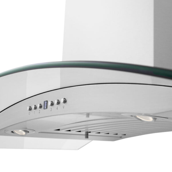 ZLINE Ducted Vent Wall Mount Range Hood in Stainless Steel with Built-in ZLINE CrownSound Bluetooth Speakers (KN4CRN-BT) - Image 5
