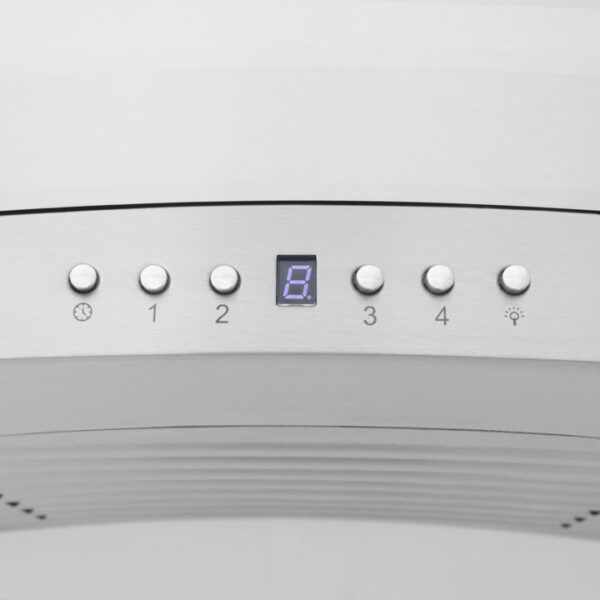 ZLINE Ducted Vent Wall Mount Range Hood in Stainless Steel with Built-in ZLINE CrownSound Bluetooth Speakers (KN4CRN-BT) - Image 4