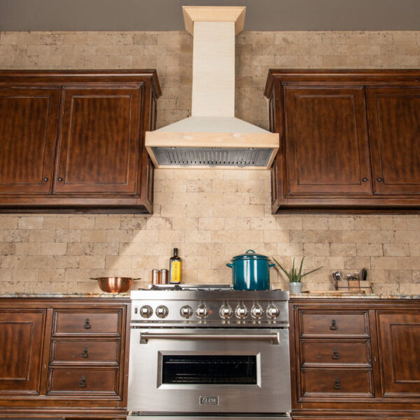 ZLINE Ducted Unfinished Wooden Wall Mount Range Hood (KBUF) - Image 7