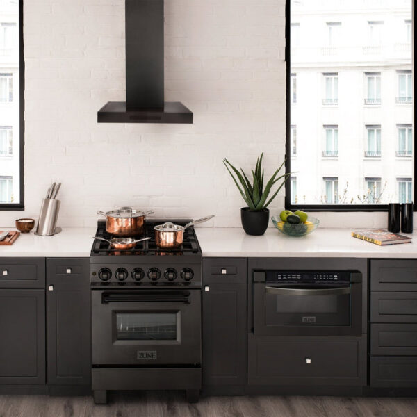ZLINE Convertible Vent Wall Mount Range Hood in Black Stainless Steel (BSKEN) - Image 5