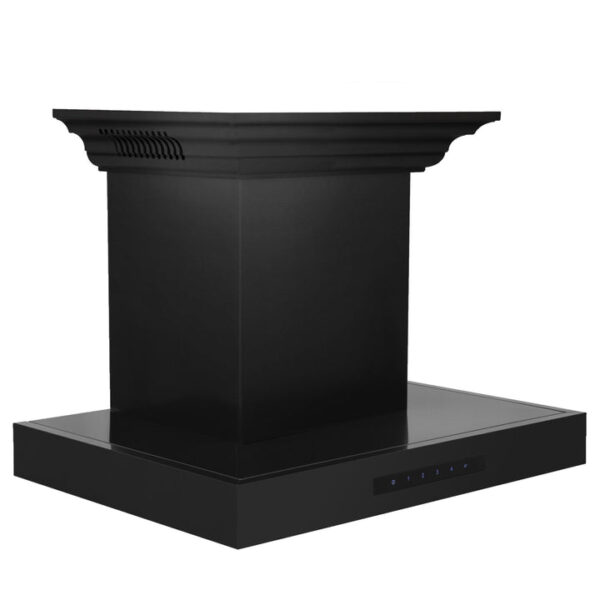 ZLINE Wall Mount Range Hood in Black Stainless Steel with Built-in ZLINE CrownSound Bluetooth Speakers (BSKENCRN-BT) - Image 10