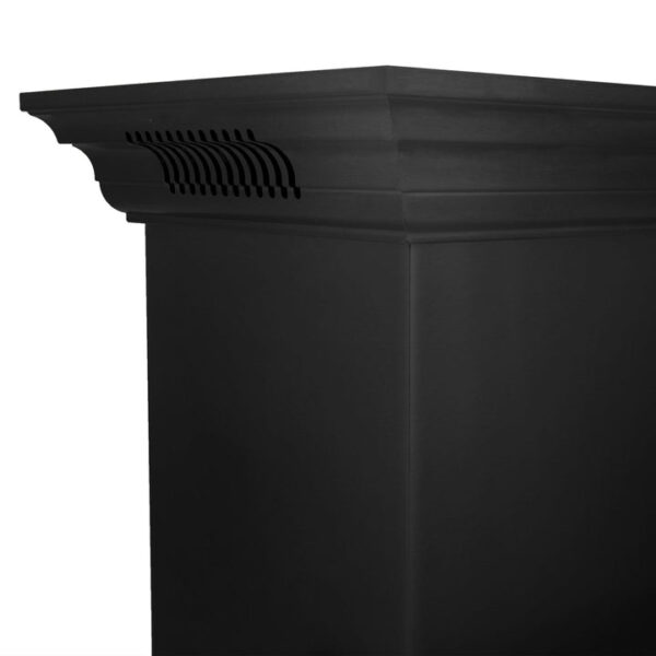 ZLINE Wall Mount Range Hood in Black Stainless Steel with Built-in ZLINE CrownSound Bluetooth Speakers (BSKENCRN-BT) - Image 8