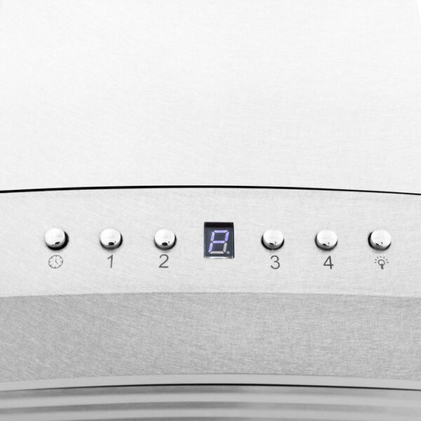 ZLINE Ducted Wall Mount Range Hood in Fingerprint Resistant Stainless Steel & Glass (8KN4S) - Image 7