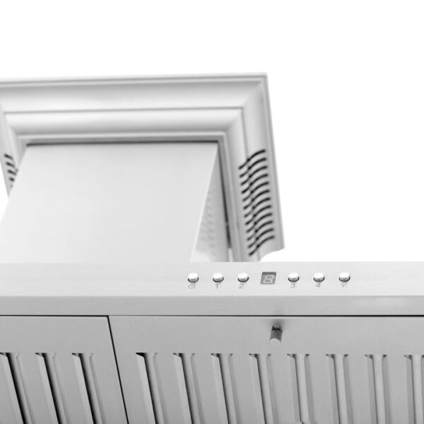 ZLINE CrownSound Ducted Vent Wall Mount Range Hood in Stainless Steel with Built-in Bluetooth Speakers (KBCRN-BT) - Image 6