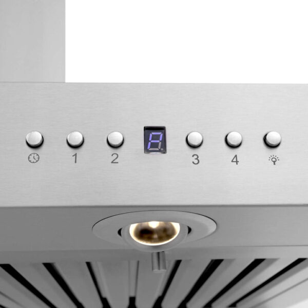 ZLINE Wall Mount Range Hood In Stainless Steel With Built-In ZLINE CrownSound Bluetooth Speakers (KECRN-BT) - Image 9