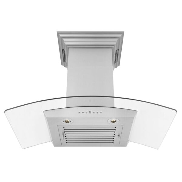 ZLINE Ducted Vent Wall Mount Range Hood in Stainless Steel with Built-in ZLINE CrownSound Bluetooth Speakers (KNCRN-BT) - Image 6