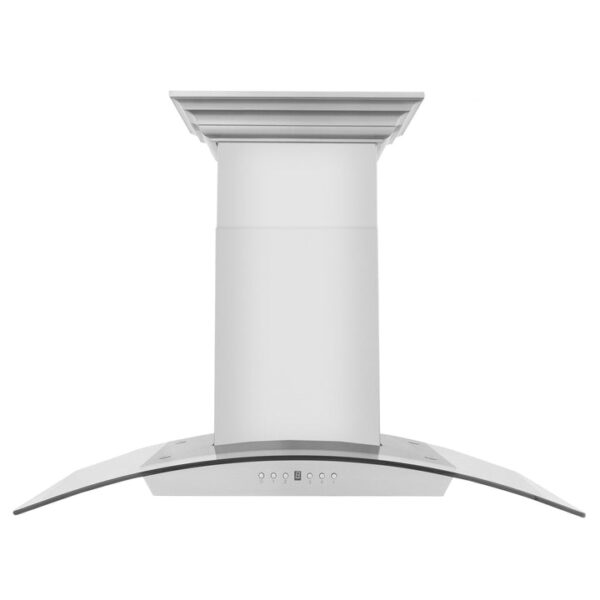 ZLINE Ducted Vent Wall Mount Range Hood in Stainless Steel with Built-in ZLINE CrownSound Bluetooth Speakers (KNCRN-BT) - Image 8