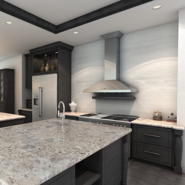 ZLINE Convertible Vent Wall Mount Range Hood in Stainless Steel with Crown Molding (KL2CRN) - Image 8