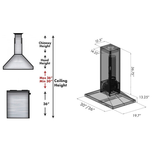 ZLINE Wooden Island Mount Range Hood in Cottage White (KBiTT) - Image 5