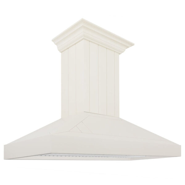 ZLINE Wooden Wall Mount Range Hood in Cottage White - Includes Motor (KPTT) - Image 9