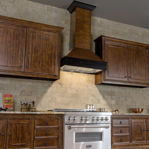 ZLINE Wooden Wall Mount Range Hood in Antigua and Hamilton - Includes Motor (329AH) - Image 3