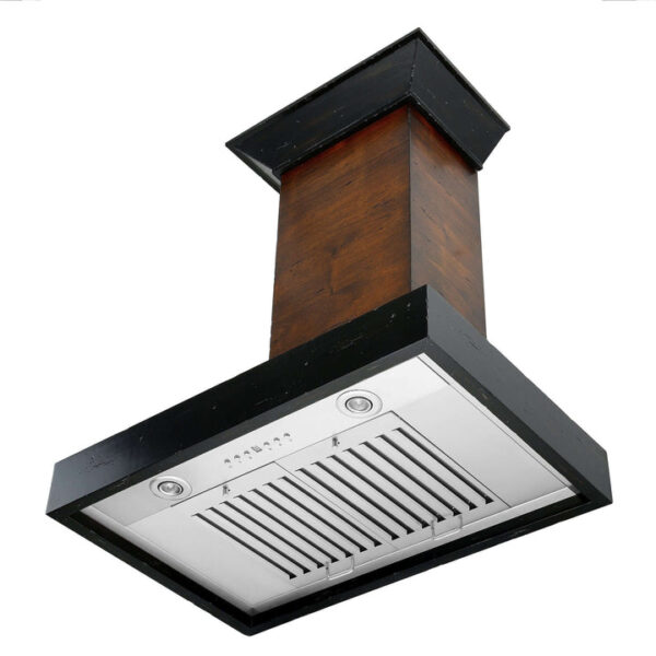 ZLINE 30 in. Convertible Vent Wooden Wall Mount Range Hood in Antigua and Walnut (KBAR-30) - Image 5