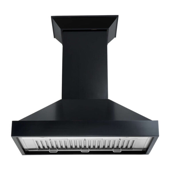 ZLINE Convertible Vent Wooden Wall Mount Range Hood in Black (KBCC) - Image 8