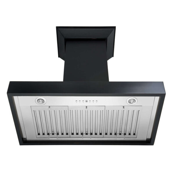 ZLINE Convertible Vent Wooden Wall Mount Range Hood in Black (KBCC) - Image 7