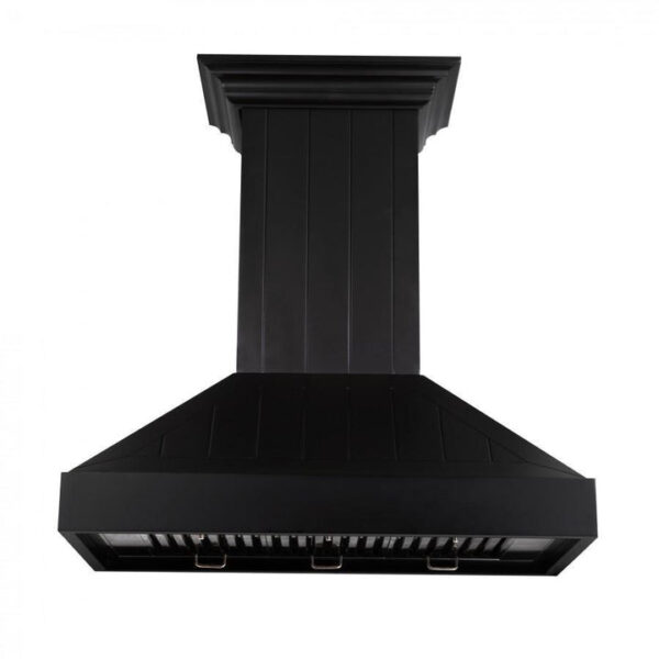 ZLINE Wooden Wall Mount Range Hood In Black - Includes Motor (KPCC) - Image 6