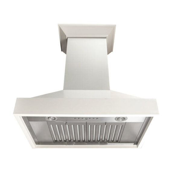 ZLINE Ducted Wooden Wall Mount Range Hood in Cottage White (KBTT) - Image 7