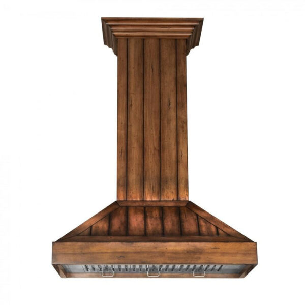 ZLINE Wooden Wall Mount Range Hood In Rustic Light Finish - Includes Motor (KPLL) - Image 8