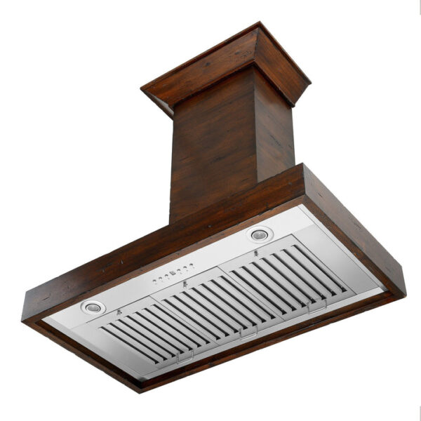 ZLINE Convertible Vent Wooden Wall Mount Range Hood in Walnut (KBRR) - Image 6