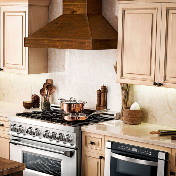 ZLINE Convertible Vent Wooden Wall Mount Range Hood in Walnut (KBRR) - Image 5