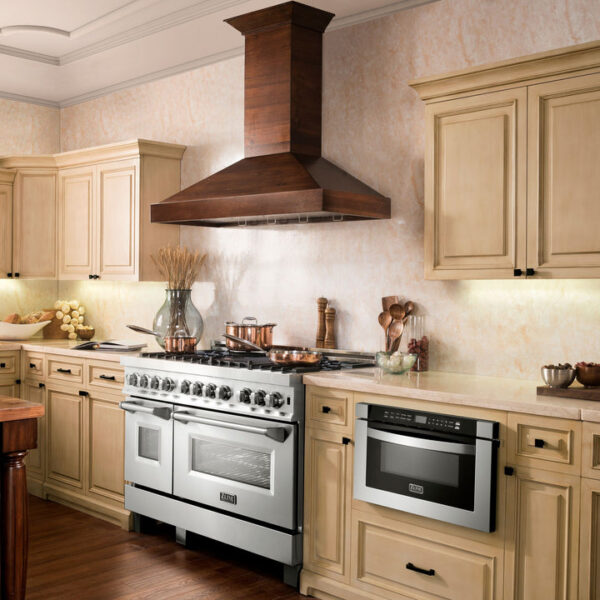 ZLINE Convertible Vent Wooden Wall Mount Range Hood in Walnut (KBRR) - Image 3