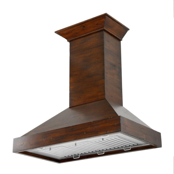 ZLINE Convertible Vent Wooden Wall Mount Range Hood in Walnut (KBRR) - Image 7
