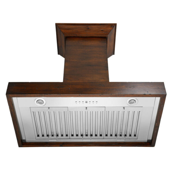 ZLINE Convertible Vent Wooden Wall Mount Range Hood in Walnut (KBRR) - Image 8