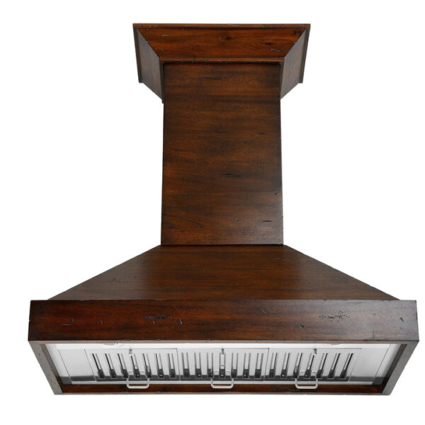 ZLINE Convertible Vent Wooden Wall Mount Range Hood in Walnut (KBRR) - Image 9