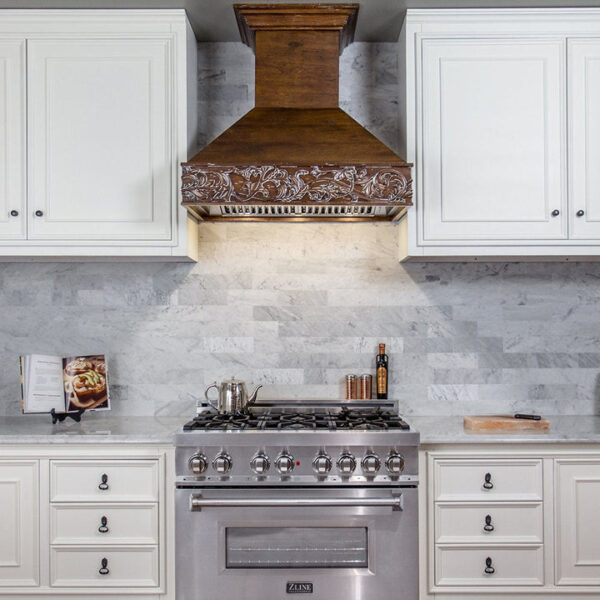 ZLINE 42 in. Wooden Wall Mount Range Hood in Walnut (373RR-42) - Image 7
