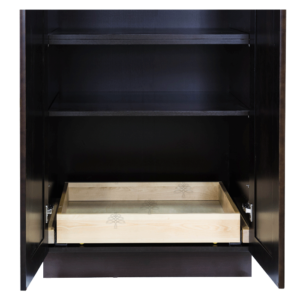 FLC-ROT36 — Natural Clear Coated Frameless Cabinet Roll Out Tray W31 13/16" H4 1/16" D19 7/8"